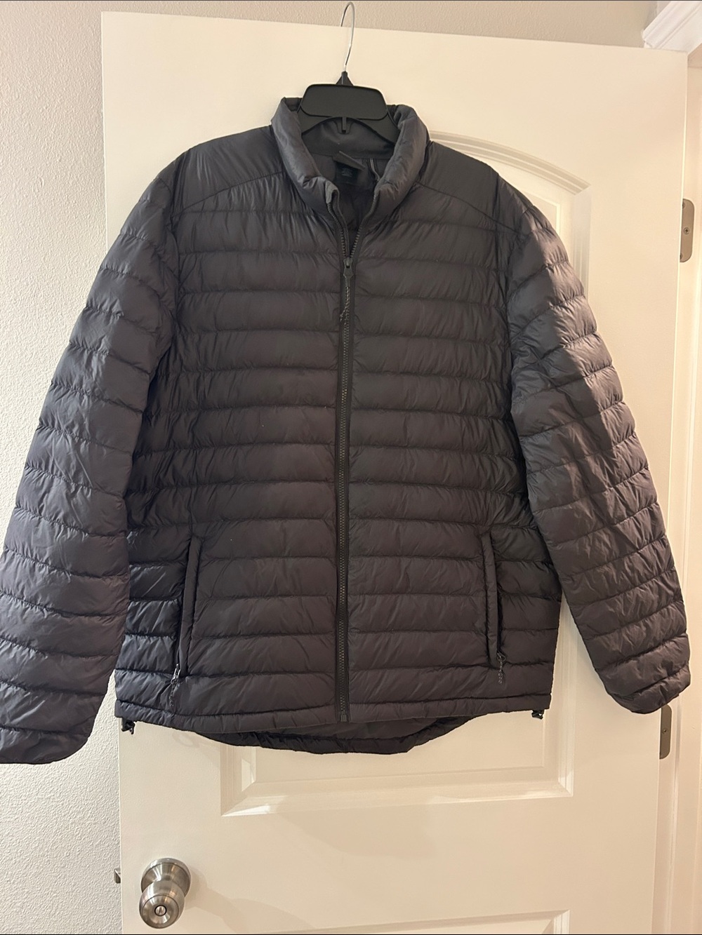 Champion Men's Quilted Down Puffer Jacket - Charcoal Gray